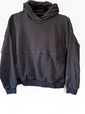 Kids Nike Pullover Hoodie Sweatshirt with Fly Ease Kangaroo Pockets Dark Grey L